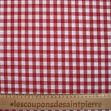 Coton Vichy 10mm rouge