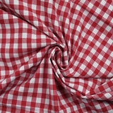 Coton Vichy 10mm rouge
