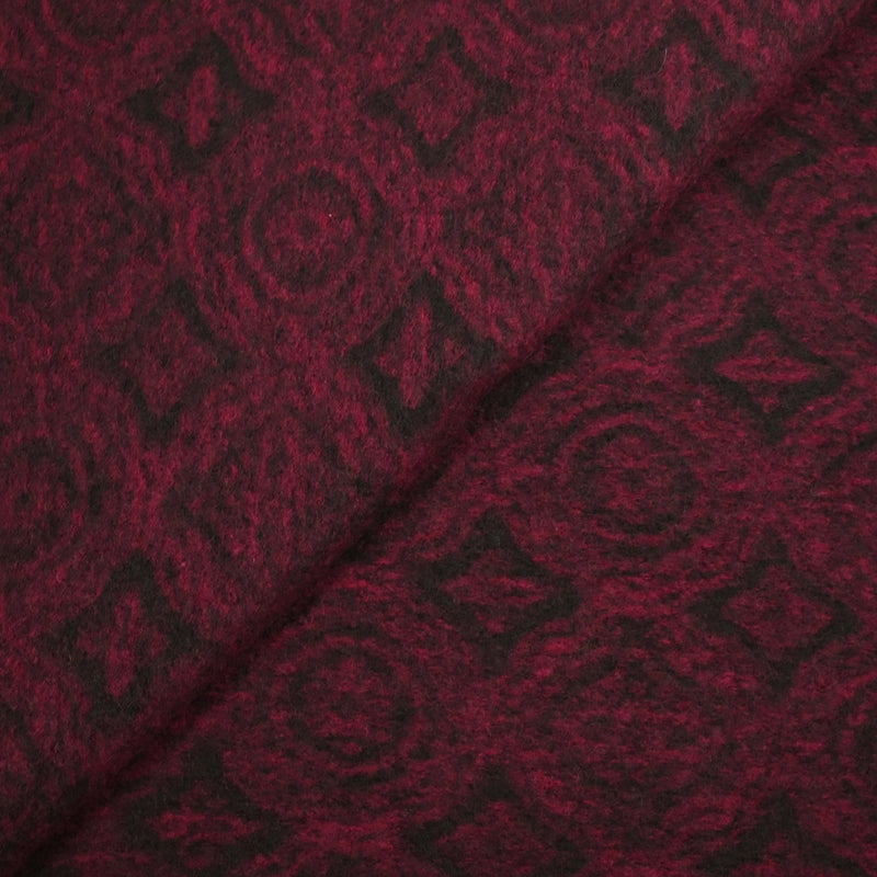 100% boiled wool black and wine moldings