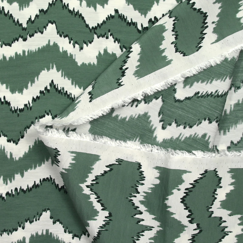 Fondo de jade de chevrons triturados viscose impresos