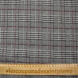 Milano Prince of Wales tejer línea vino fondo blanco y negro