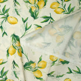Cotton printed lemons de Provence Ecru background