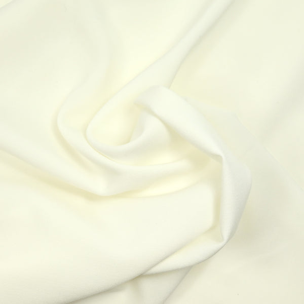 Crêpe sergé de polyester blanc cassé