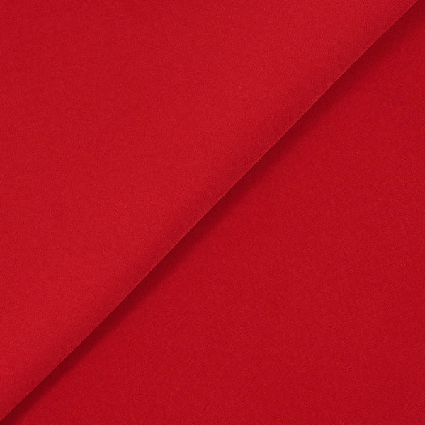 Crêpe de polyester lourd rouge