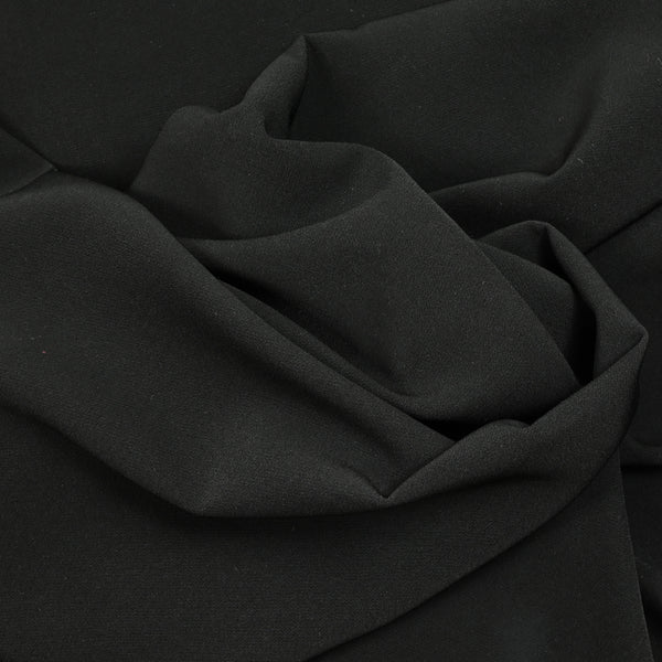 Crêpe de polyester lourd noir