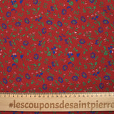 Printed Viscose Flower Wind Red Fund