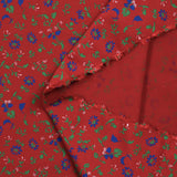 Printed Viscose Flower Wind Red Fund