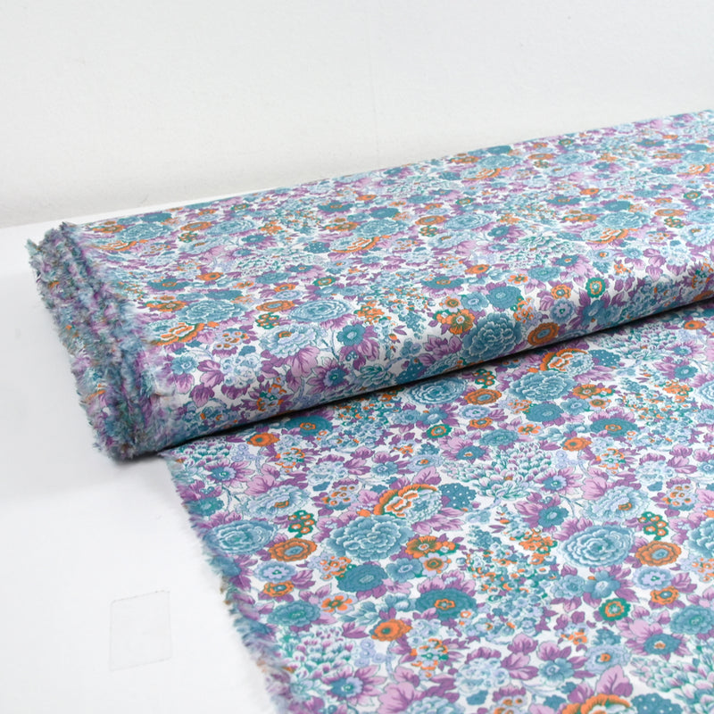 Liberty ® Elysian cotton purple and orange by the meter