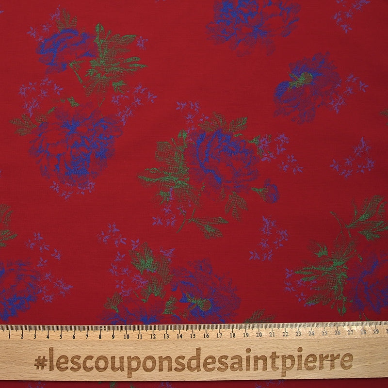 Fondo rojo poligiscoso impreso en redducina