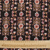Crécon Printed Viscose Molding in flowers binding wine and mustard