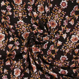 Crécon Printed Viscose Molding in flowers binding wine and mustard