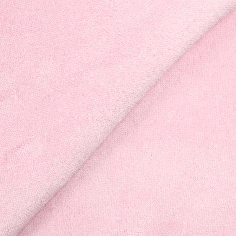 Tissu éponge bambou rose clair vendu au mètre