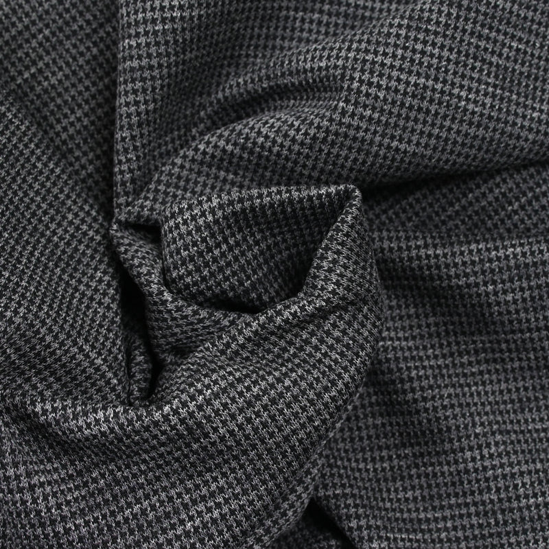 Maille de laine mélangée pied-de-puce noir et gris