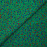 Viscose imprimée texturée mini fleurs fond vert