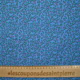 Viscose imprimée mini fleurs fond bleu