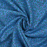 Viscose imprimée mini fleurs fond bleu