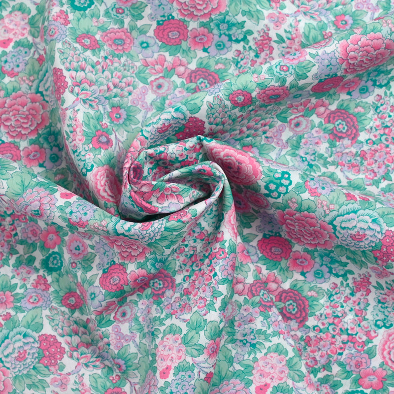 Liberty ® cotton Elysian day pink and mint by the meter