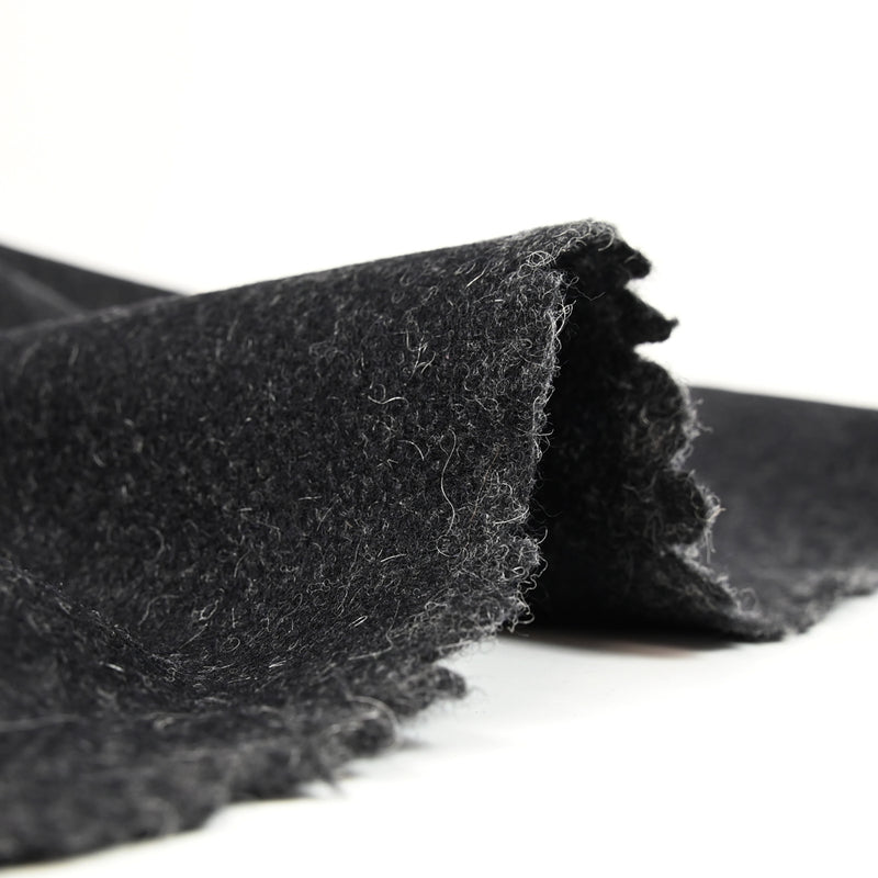 Drap de laine 100% gris anthracite chiné