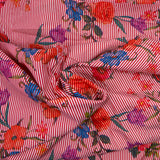 Polyester tissé teint Elise imprimé rayures rouges