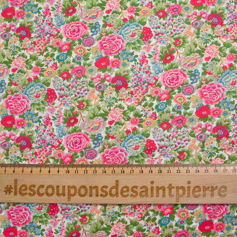 Liberty ® cotton Elysian day fuchsia and green by the meter