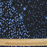 Crêpe viscose léger imprimé la nuit étoilée fond noir