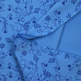 Douponed printed viscose Carolina blue azure background