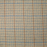 Sábana mezcla lana pata de gallo azul y gris con fondo crudo