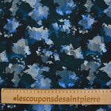 Blue and navy Camouflage Print Cotton