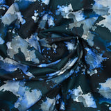 Blue and navy Camouflage Print Cotton