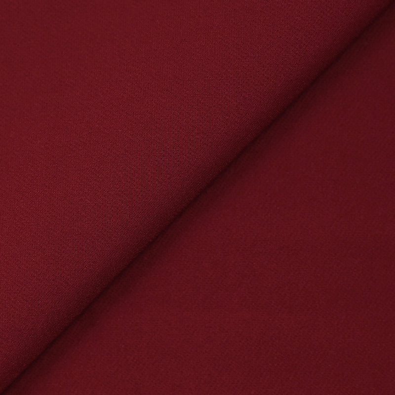 Crêpe de polyester lourd Madeleine bordeaux