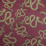 Viscose imprimée serpent fond violet