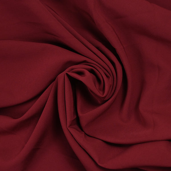 Crêpe de polyester lourd Madeleine bordeaux