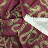 Viscose imprimée serpent fond violet