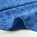 Douponed printed viscose Carolina blue azure background