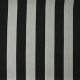 Gabardine de laine mélangée rayée noir et blanc cassé