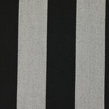 Gabardine de laine mélangée rayée noir et blanc cassé