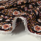 Crécon Printed Viscose Molding in flowers binding wine and mustard