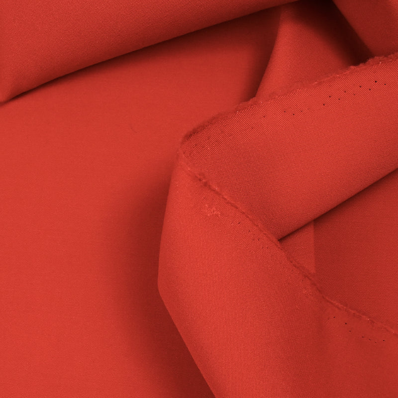 Tissu tailleur 100% laine rouge feu