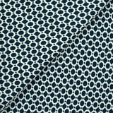 Jacquard polycoton cercle marine