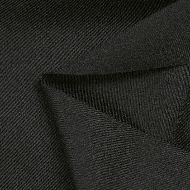 Sergé de laine mélangée lourd noir