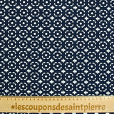 Jacquard polycoton éternel fond marine