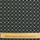 Jacquard polycoton éternel fond noir