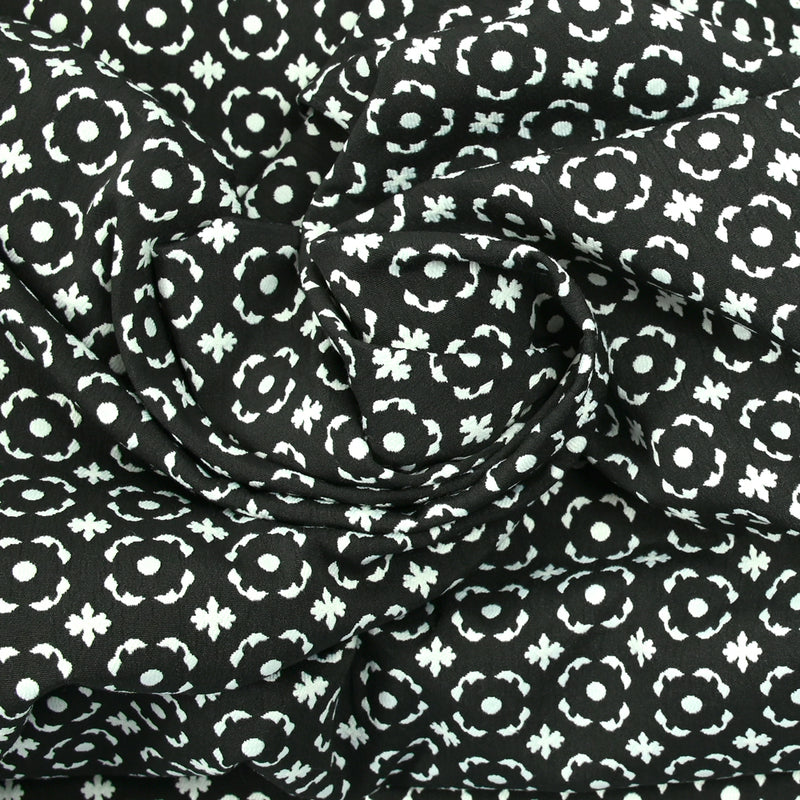 Eternal polycoton jacquard black background