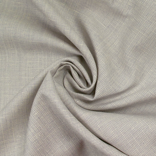 Toile de laine et lin écru et lilas