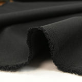 Crêpe sergé polyviscose thermocollé Barbara noir