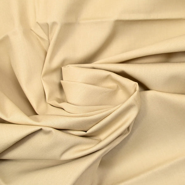 Popeline de coton beige