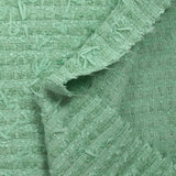 Tweed de polycoton Mindy vert d'eau