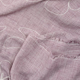 Toile brodée Ariel parme