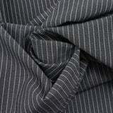 Tissu tailleur laine mélangée rayé 1cm gris