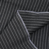 Tissu tailleur laine mélangée rayé 1cm gris